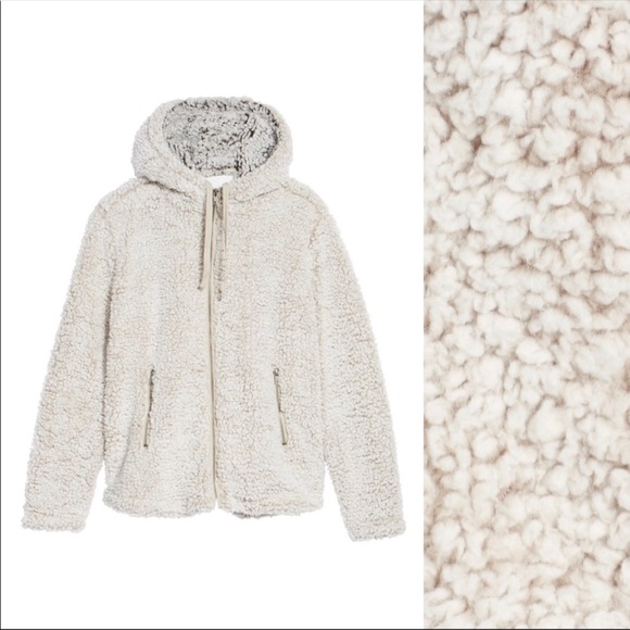 Thread & Supply oversized Wubby full zip jacket w/hood. Pink size Large - Picture 4 of 10